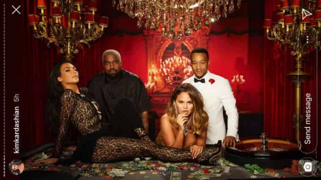 Kim Kardashian's Sheer Lace Bodysuit She Wore to John Legend's 40th Birthday Bash Is Straight Fire