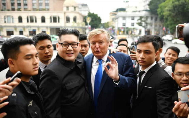 Kim and Trump lookalikes draw the crowds in Hanoi
