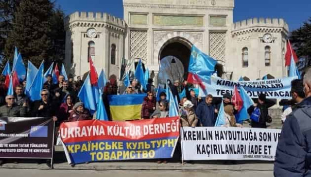 Protest rally against occupation of Crimea held in Istanbul