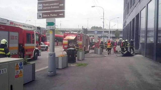 В столице Словакии загорелась гостиница