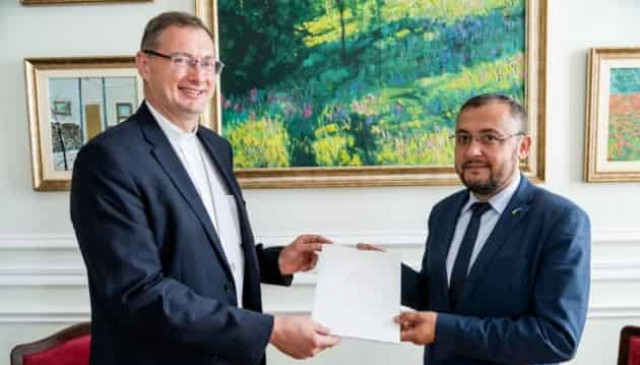 Bodnar receives copies of credentials from newly appointed Apostolic Nuncio to Ukraine
