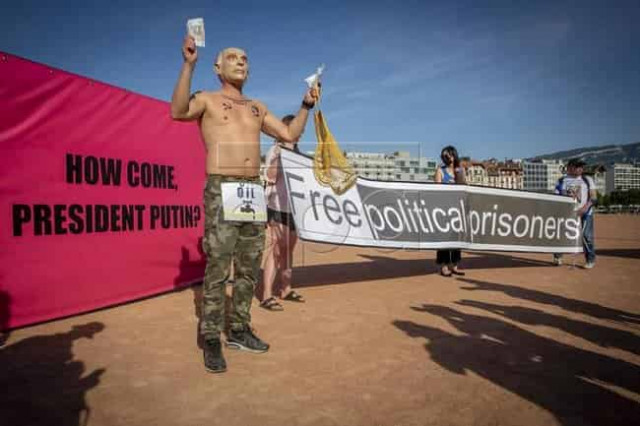 В Женеве накануне саммита Байдена и Путина прошла акция протеста