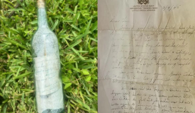 Жінка в горі сміття знайшла послання в пляшці з 1945 року
