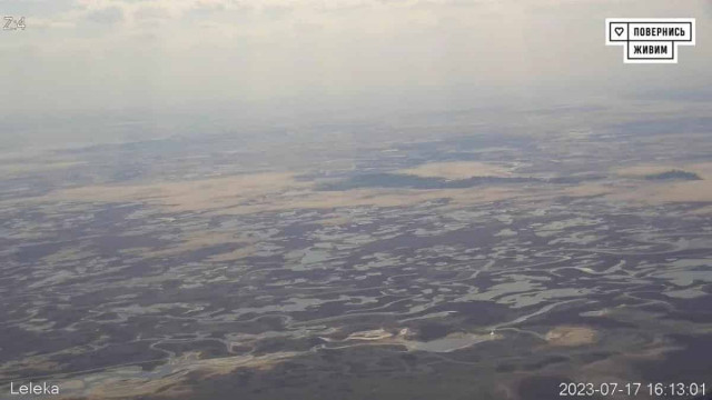 З'явилися свіжі знімки Каховського водосховища (Фото)
