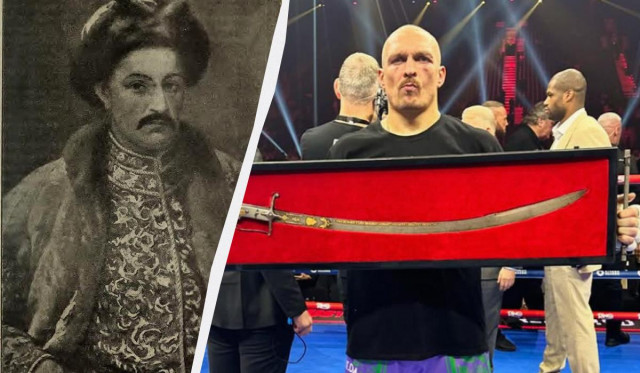 Усик пояснив, чому підняв шаблю гетьмана Мазепи після перемоги над Ф'юрі
