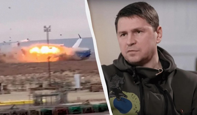 Подоляк про падіння літака у Казахстані: трагедія, яка є воєнним злочином РФ
